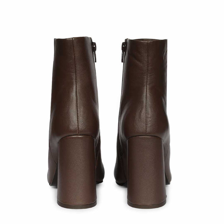 Saint Hana Handcrafted Brown Leather Ankle Boots