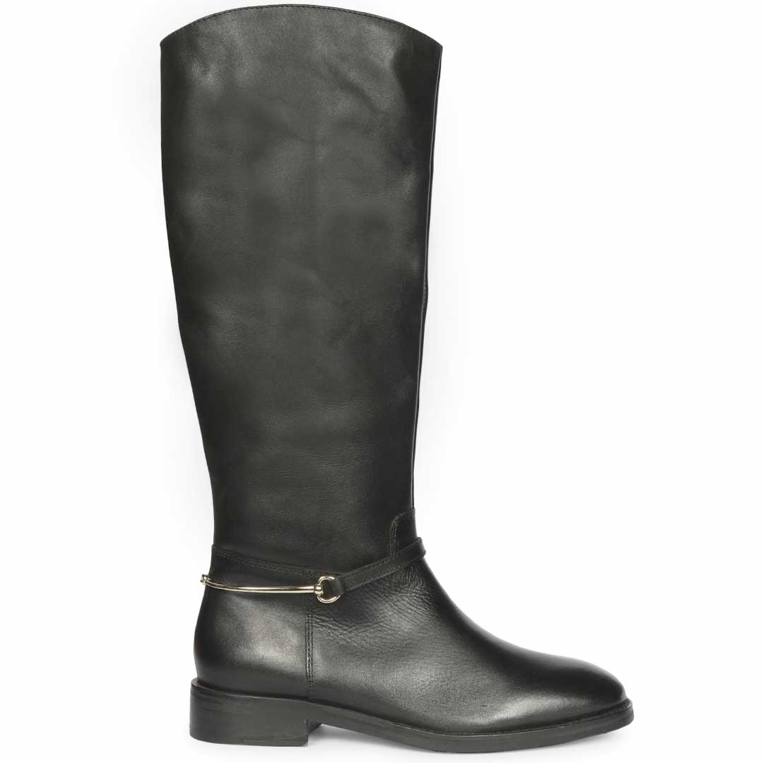 Saint Precious Hoesbit Trim Black  Knee High Boots
