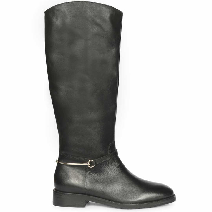 Saint Precious Hoesbit Trim Black  Knee High Boots