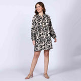 Saint Juliet Ivory Cotton Poplin Short Dress