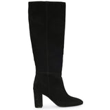 Saint Priscilla Black Leather Knee High Slouch Boots