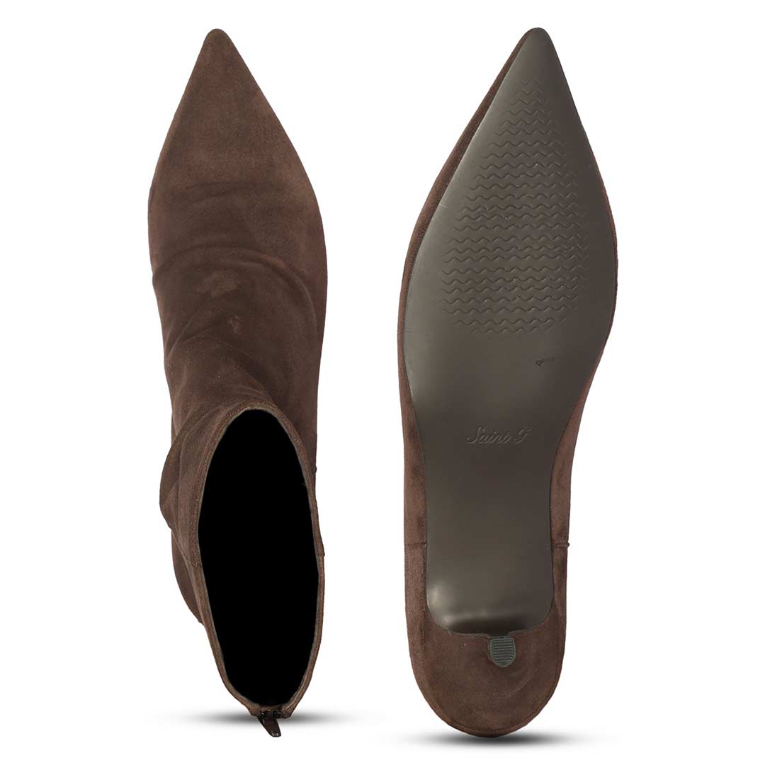 Saint Florino Brown Suede Leather Handcrafted Ankle Boots