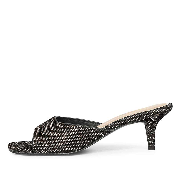 Saint Lorelei Burgundy Glitter Kitten Heels