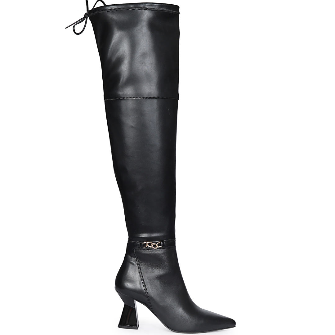 Saint Black Napa Thigh High Boots