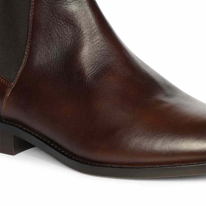 Saint Andrés Brown Vachetta Leather Chelsea Boots