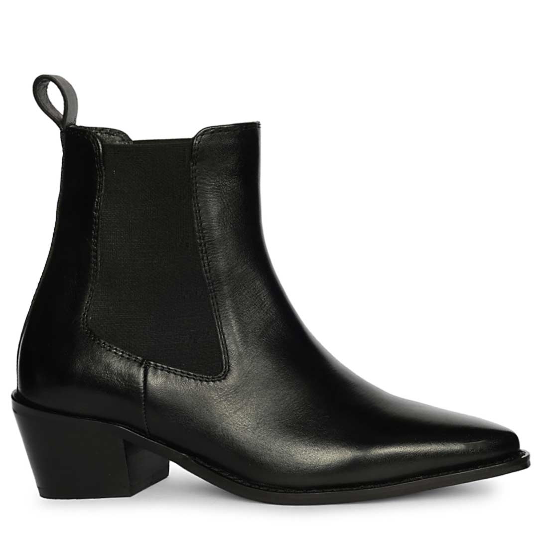 Saint Mallory Black Leather Chelsea Boots