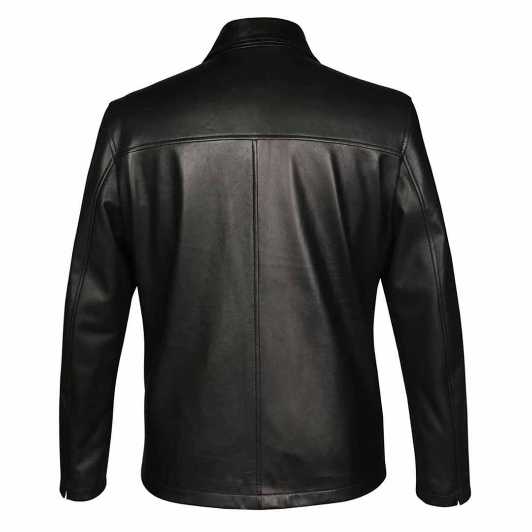Saint Jory Black Leather Men's Jacket