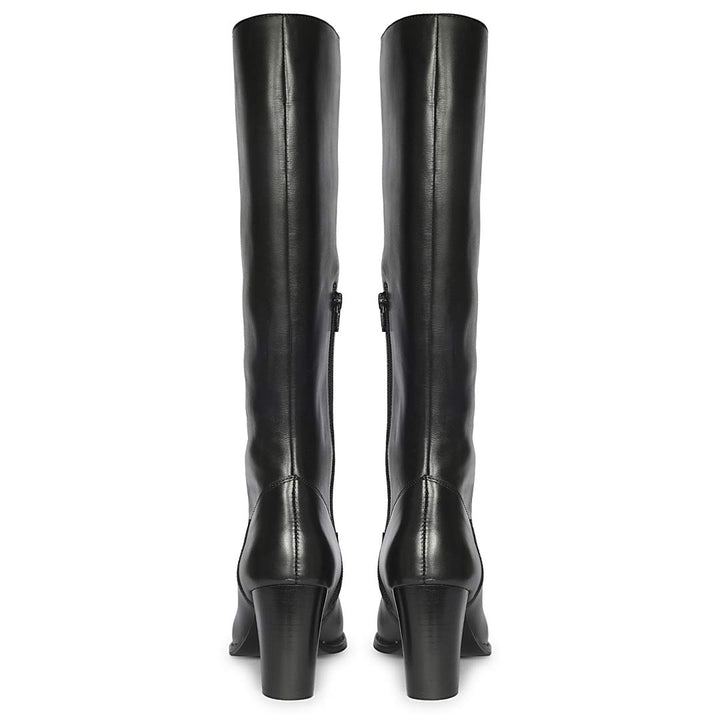 Saint Gillian Black Leather Knee High Long Boots