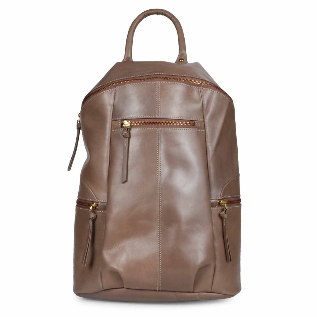 Favore Brown Leather Oversized Structured Satchel Bag
