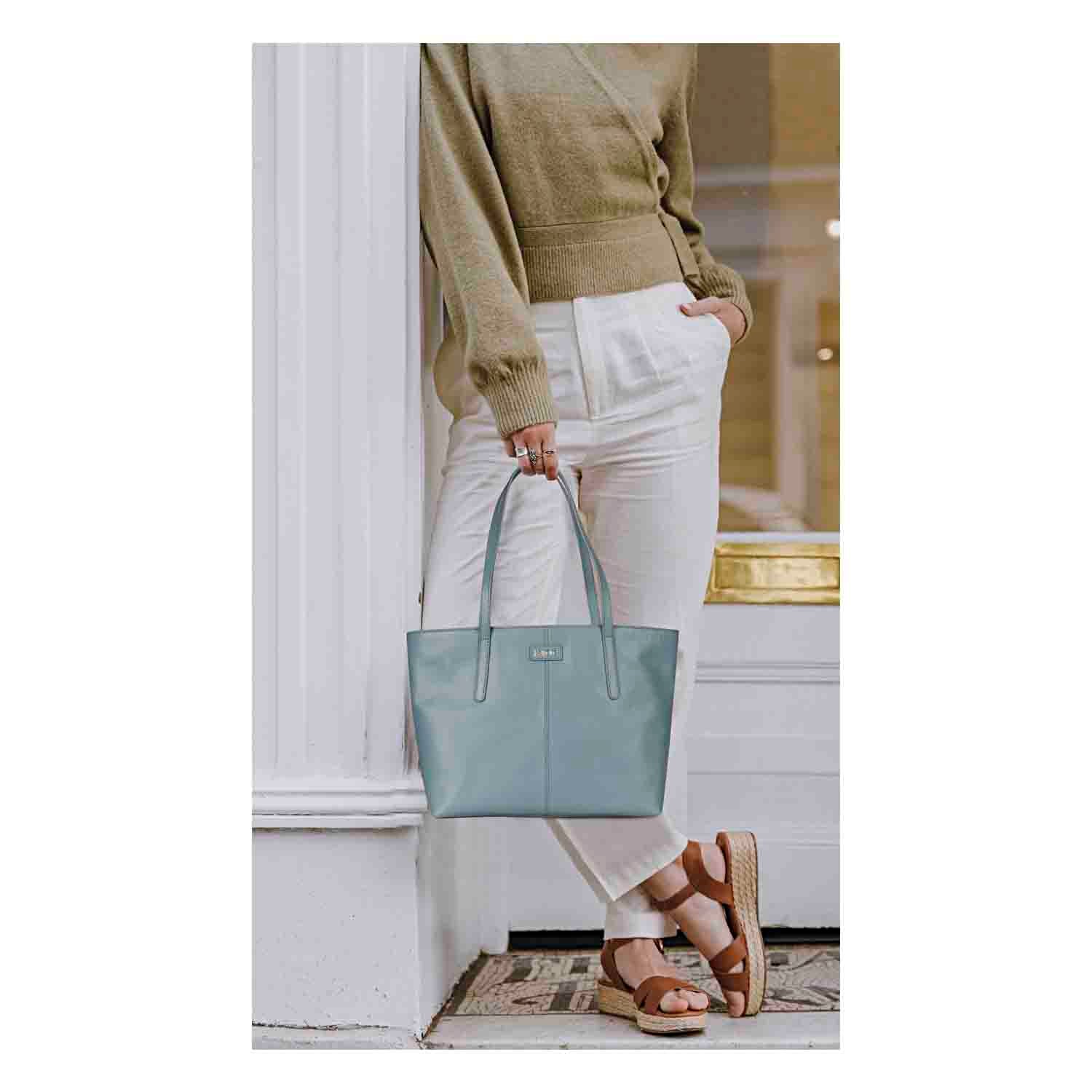GIVENCHY Mini Moon Cut Out Hobo Bag In 4G Denim And Chain - Light Blue