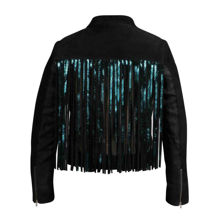Chic Saint Lyra Black Leather Jacket for Women - Trendy and versatile