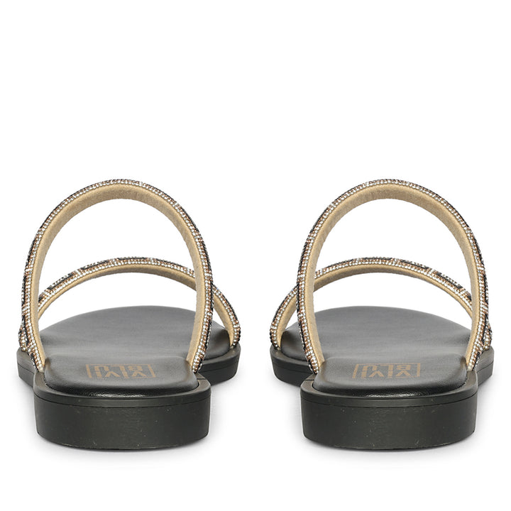 Evelina Black Flat Sandals