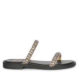 Evelina Black Flat Sandals