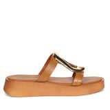 Avianna Tan Leather Platform Sandals