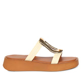 Avianna Off White Leather Platform Sandals