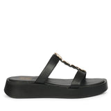 Sariyah Black Leather Platform Sandals