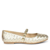 Emelia Gold Leather Ballerina