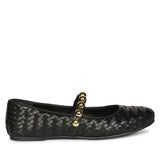 Emelia Black Leather Ballerina
