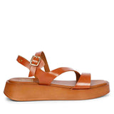 Dalia Tan Leather Platform Sandals