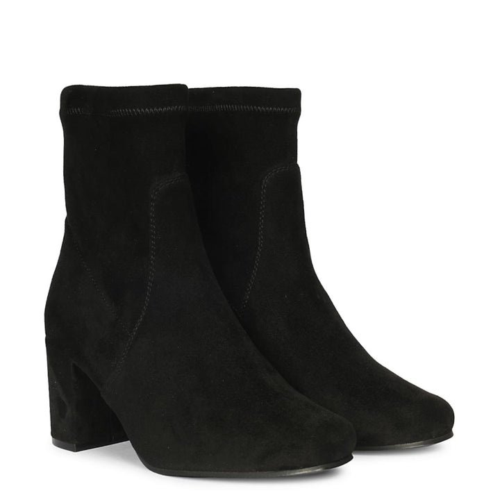 Saint Black Leather High Ankle Boots