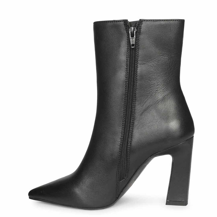Saint  Handcrafted Black Leather Ankle Boots