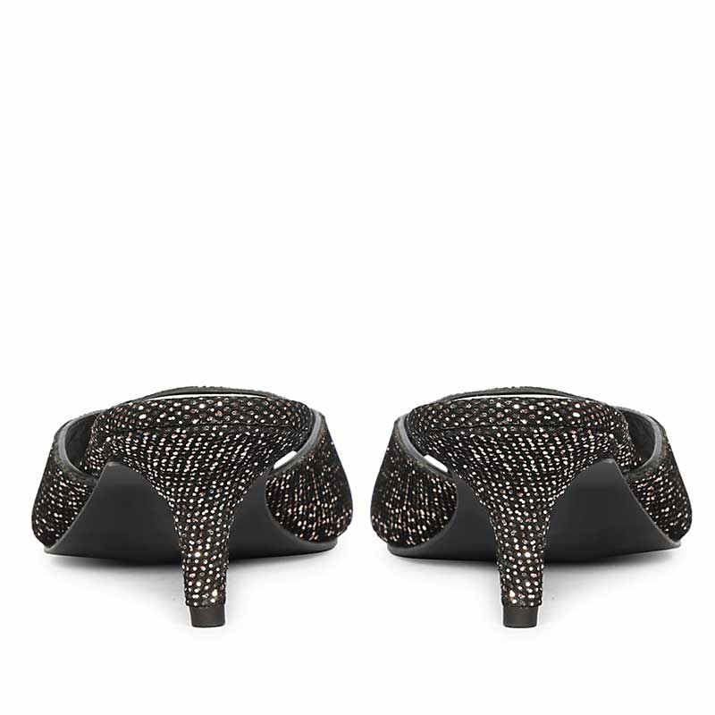 Saint Lorelei Burgundy Glitter Kitten Heels