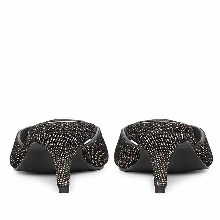 Saint Lorelei Burgundy Glitter Kitten Heels