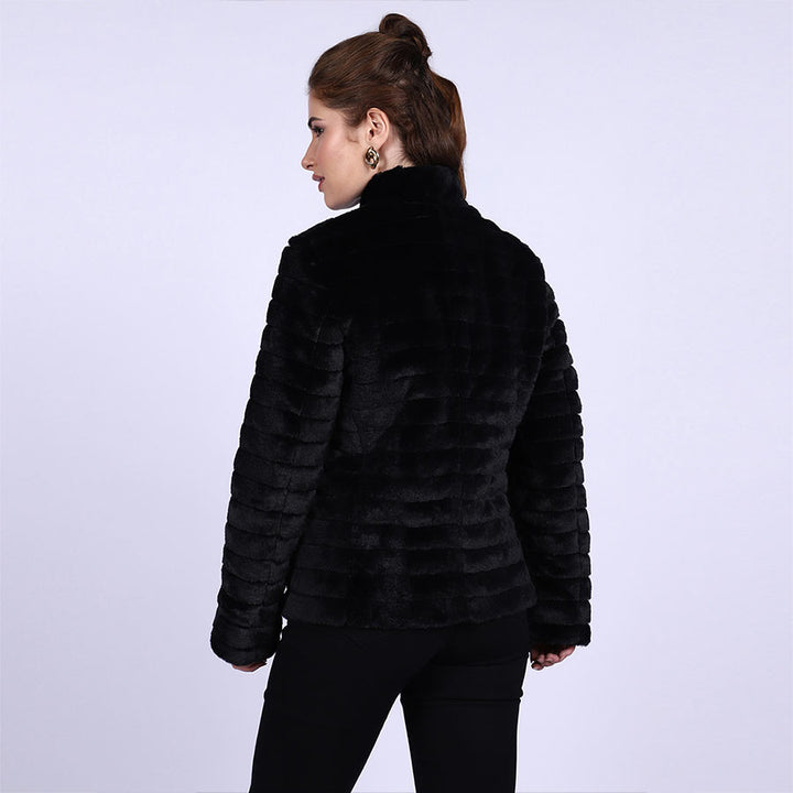 Saint Fernanda Black Fur Women's Jackets