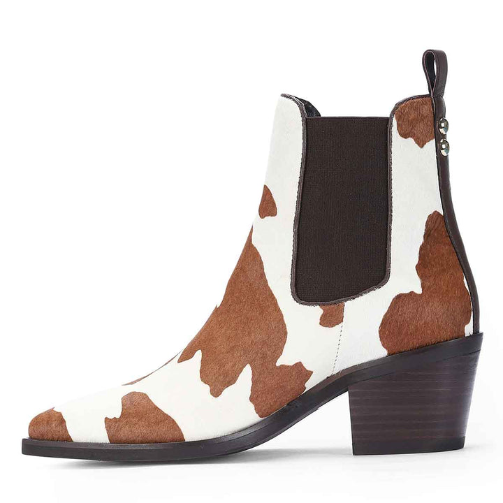 Saint Morrison Cloud Pony Hair Leather Ankle Boots