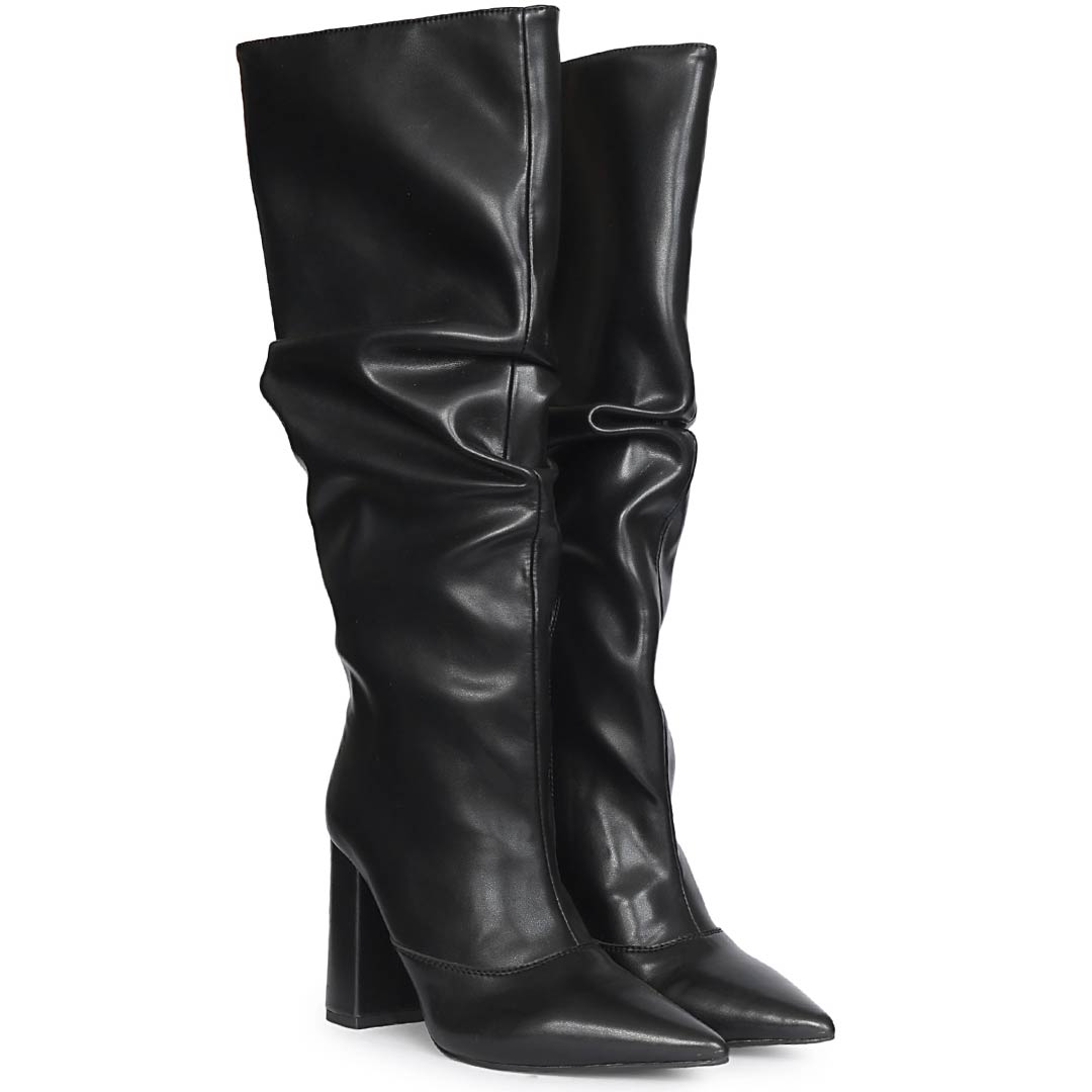 Saint Black Leather Long Boots