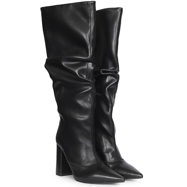 Saint Black Leather Long Boots