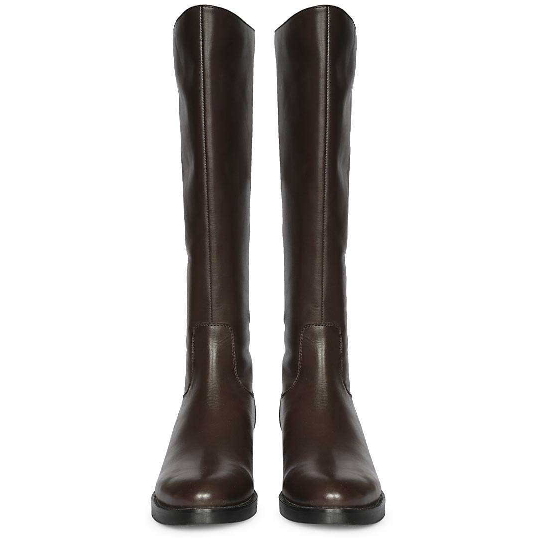 Saint Stella Brown Leather Knee High Boots