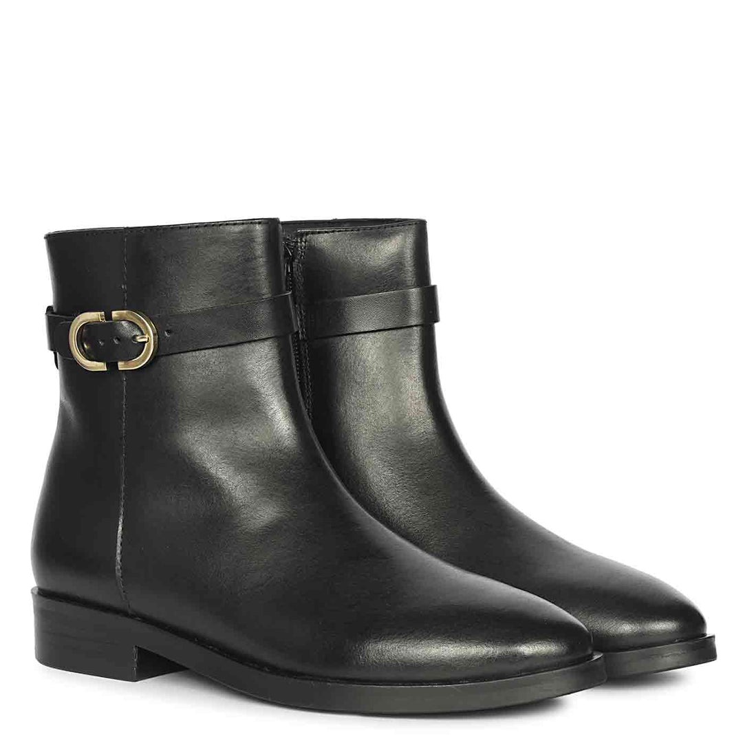 Buy buckle black boots