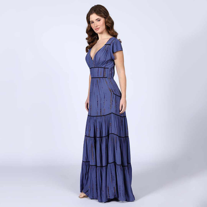 Saint Anastasia Tiered Viscose Maxi Dress