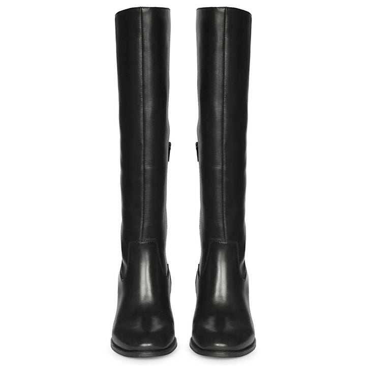 Saint Gillian Black Leather Knee High Long Boots