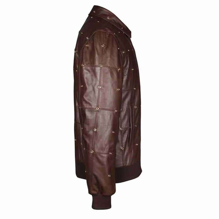 Saint Joshua Chocolate Brown Leather Men's Jackets