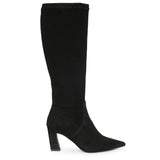 Saint Maren Black Stretch Suede Knee High Long Boots