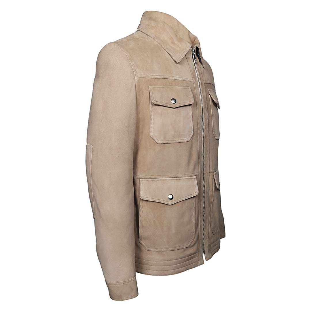 Saint Beige Leather Men's Jacket