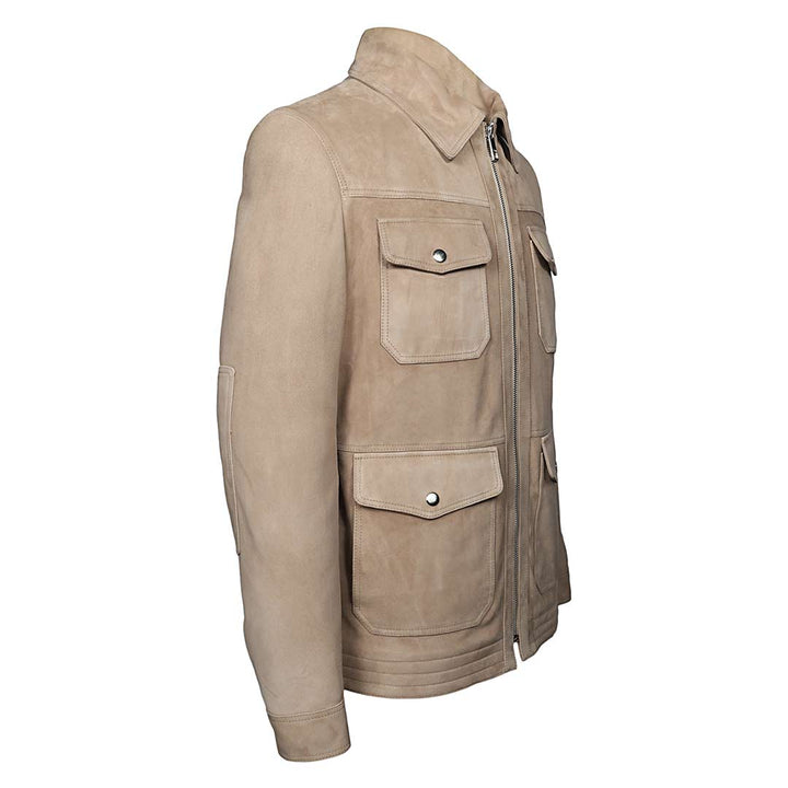 Saint Beige Leather Men's Jacket