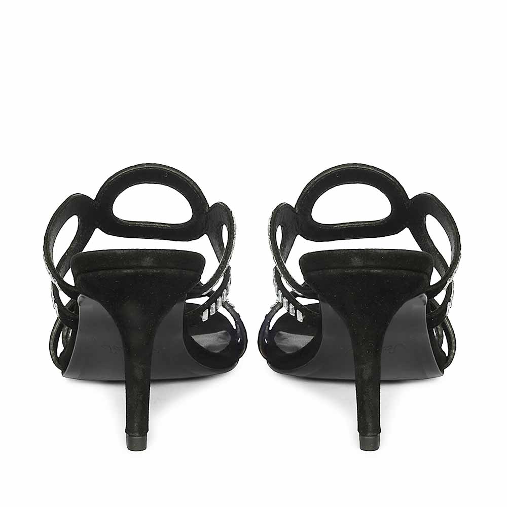 Saint Black Leather Heel