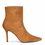 Saint Romola Tan Suede Leather Stiletto Ankle Boots
