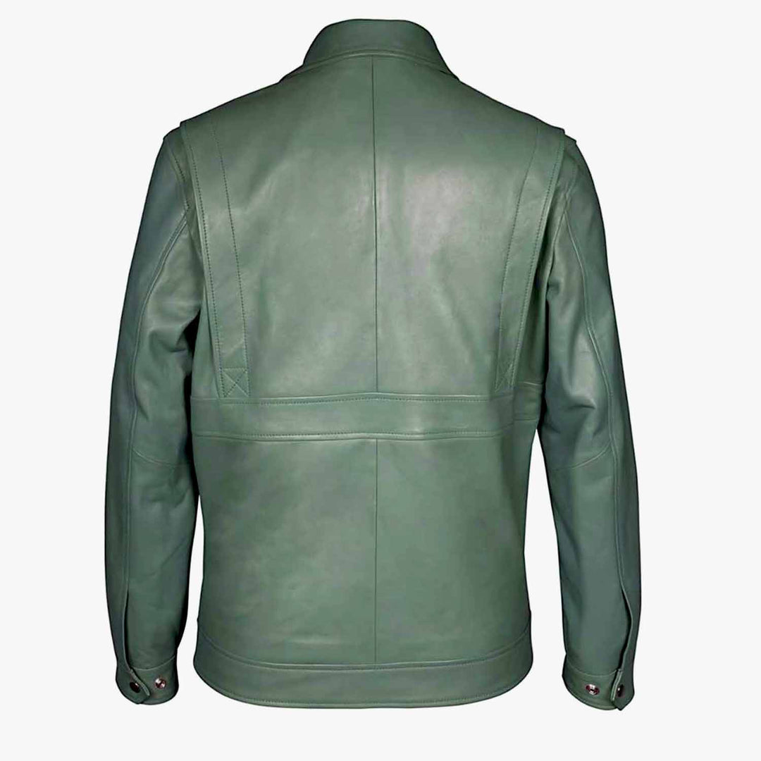 Saint Benjo Turquoise Leather Men's Jacket