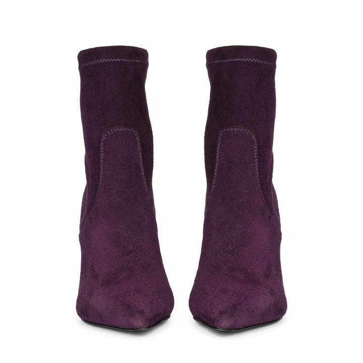 Saint Aubergine Leather Ankle Boots