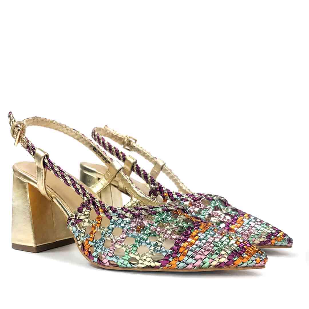 Saint Multi Woven Block Heels