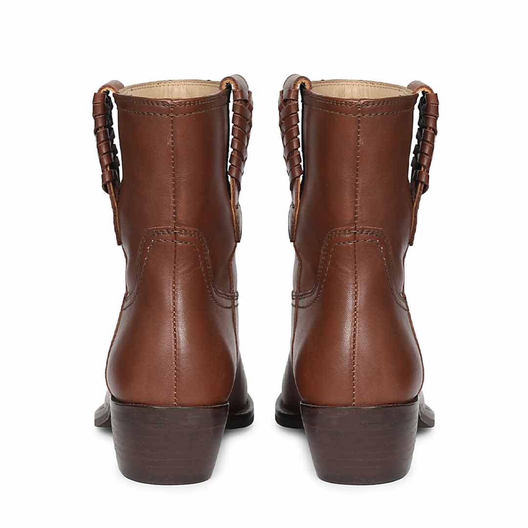 Saint Marina Cuoio Leather High Ankle Boots