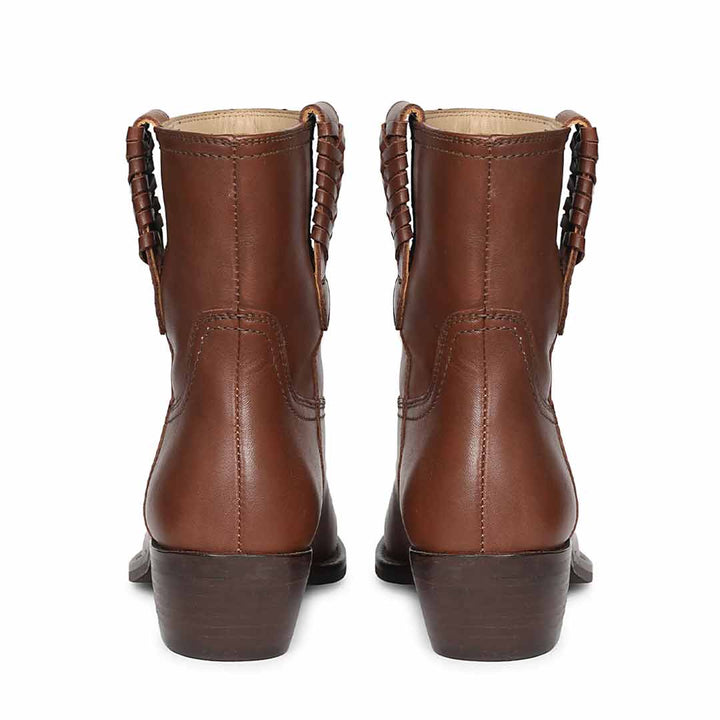 Saint Marina Cuoio Leather High Ankle Boots