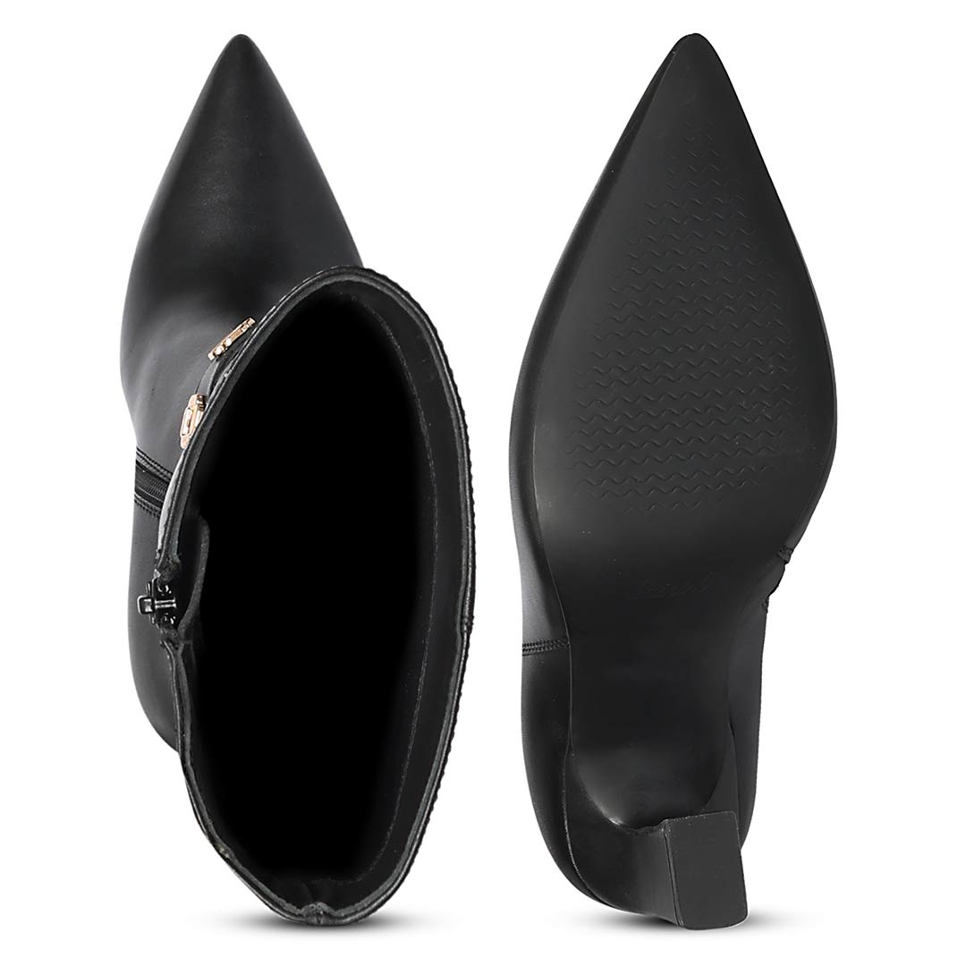 Saint Black Leather Long Boots