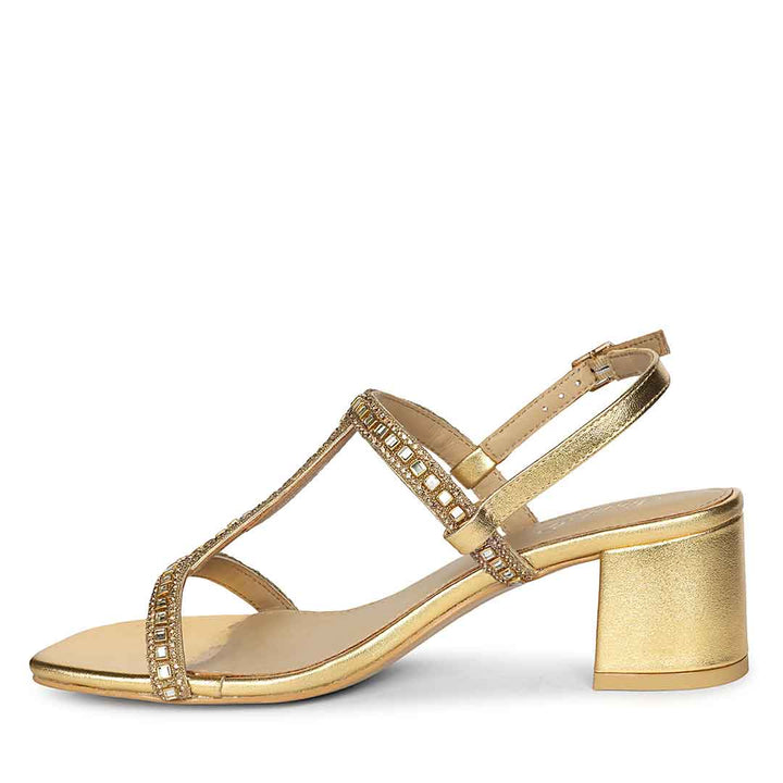 Saint Platin Leather Block Heel