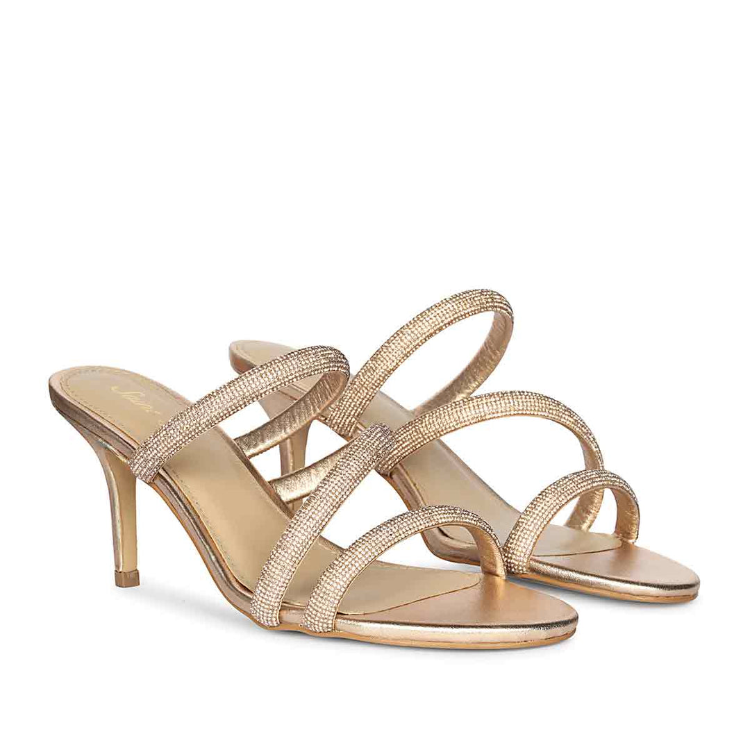 Crystal Cord Stiletto Heels for Women