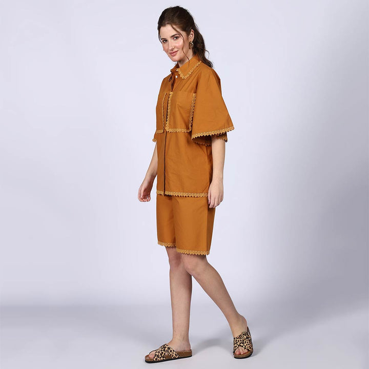 Saint Camille Mustard Cotton Poplin Co-ord Set
